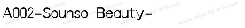 A002-Sounso Beauty字体转换